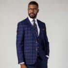 Marc Darcy Chigwell Navy Check Blazer