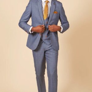 Marc Darcy George Sky Check Suit