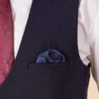 Marc Darcy Bromley Navy Check Waistcoat