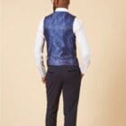 Marc Darcy Bromley Navy Check Waistcoat