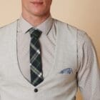 Marc Darcy Bromley Stone Check Waistcoat