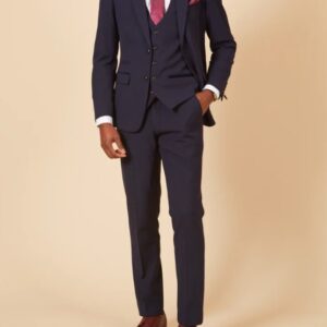 Marc Darcy Bromley Navy Check Suit