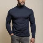 Cavani Karris Navy Roll Neck Jumper