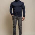 Cavani Karris Navy Roll Neck Jumper