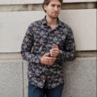 Guide London Navy Leafy Shirt