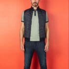 Mish Mash Perimeter Navy Gilet