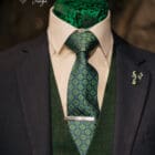 Cavani Caridi Olive with Navy Blazer