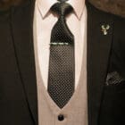 Marc Darcy Max Black with Silver Waistcoat