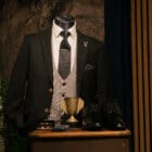 Marc Darcy Max Black with Silver Waistcoat