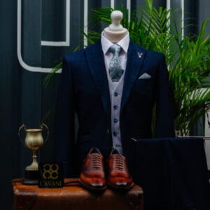 Cavani Caridi Navy with Sky Waistcoat