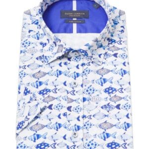 Guide London Fish Print Short Sleeve Shirt
