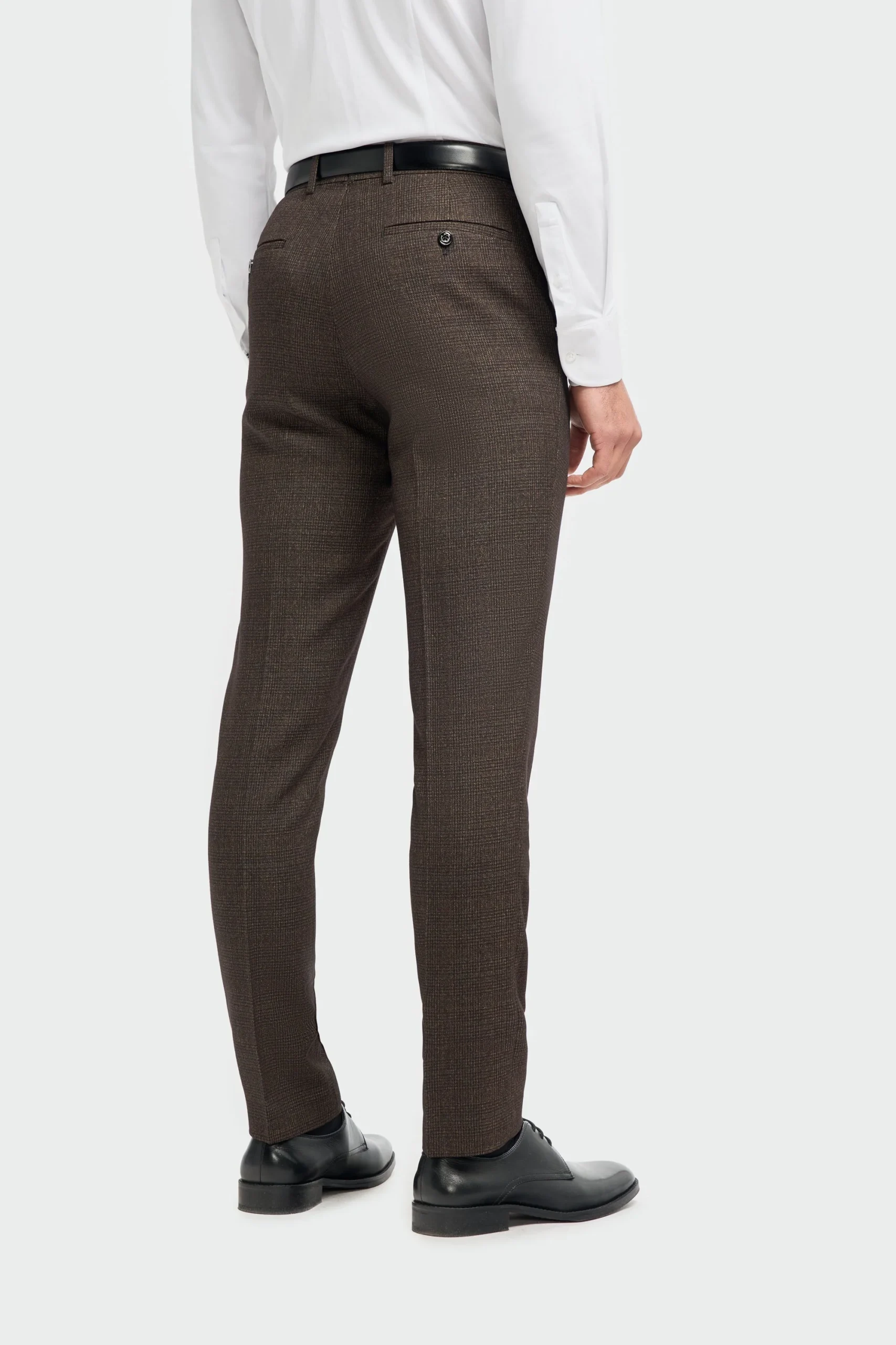 Cavani Caridi Brown Check Trousers