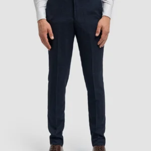 Cavani Caridi Navy Check Trousers