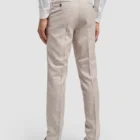 Cavani Caridi Beige Check Trousers
