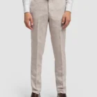 Cavani Caridi Beige Check Trousers