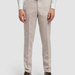 Cavani Caridi Beige Check Trousers