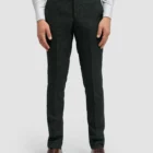 Cavani Caridi Olive Check Trousers