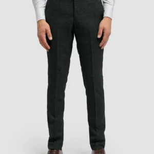 Cavani Caridi Olive Check Trousers