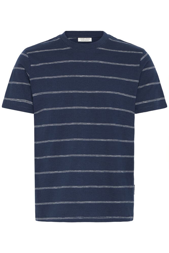 P3734-1157-0-001 Casual Friday Stripped Navy T-Shirt