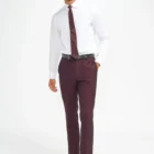 Cavani Caridi Wine Check Trousers