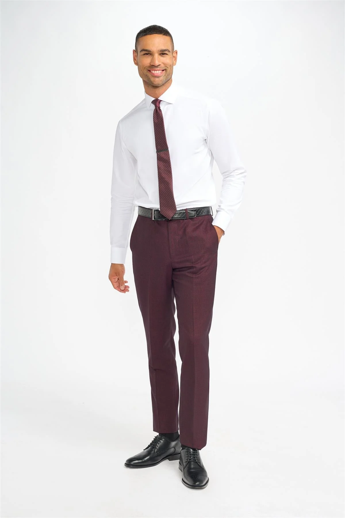 Cavani Caridi Wine Check Trousers